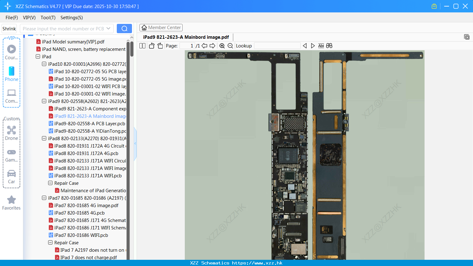 IPad9 821-2623-A Mainbord Image